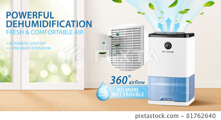 Air purify dehumidifier ad template 81762640