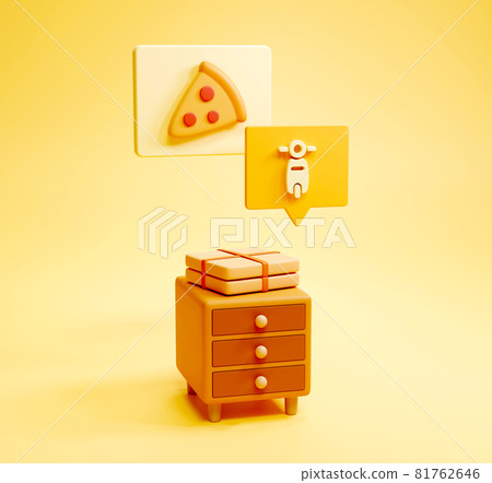 Pizza delivery without contact 81762646