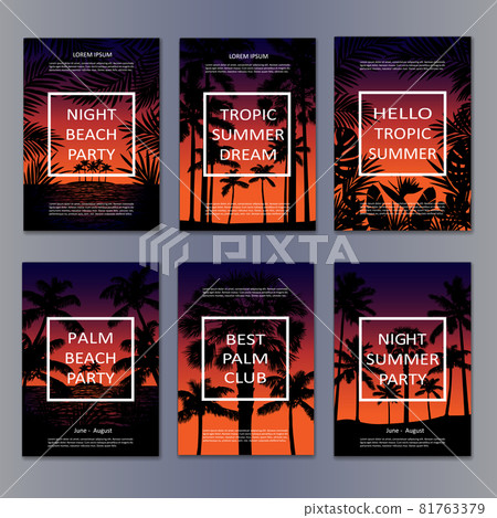 Tropic Night Posters Set 81763379