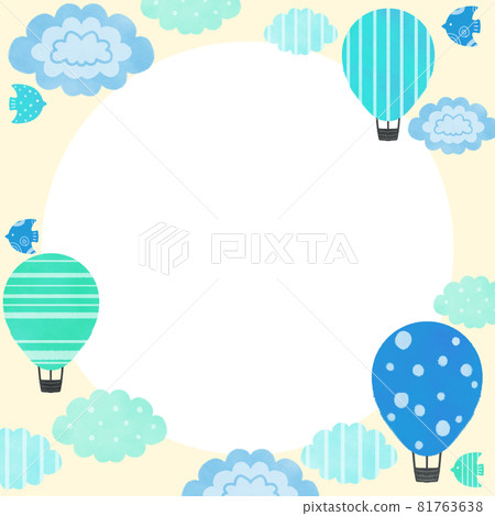 Scandinavian style balloon frame blue Scandinavian style balloon frame blue 81763638