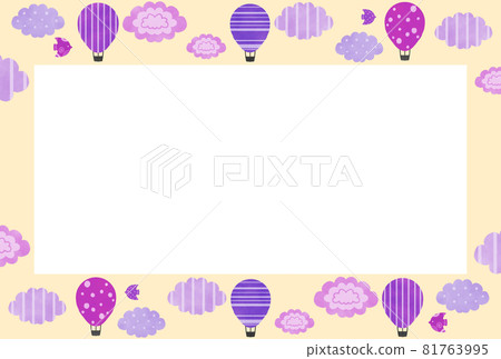 Scandinavian style balloon frame purple Scandinavian style balloon frame purple 81763995