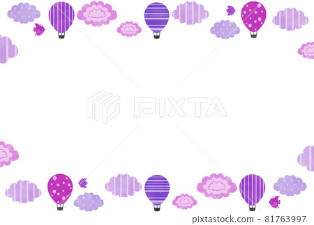 Scandinavian style balloon frame purple 81763997