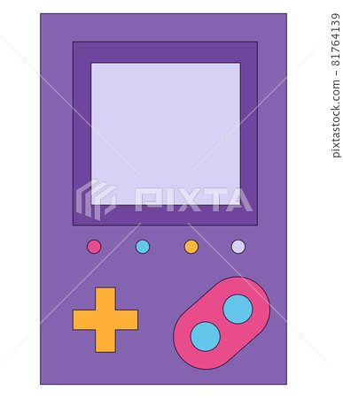 Flat icon of purple icon in 90s retro style isolated on a white background. Vector illustration Flat icon of purple icon in 90s retro style isolated on a white background. Vector illustration 81764139