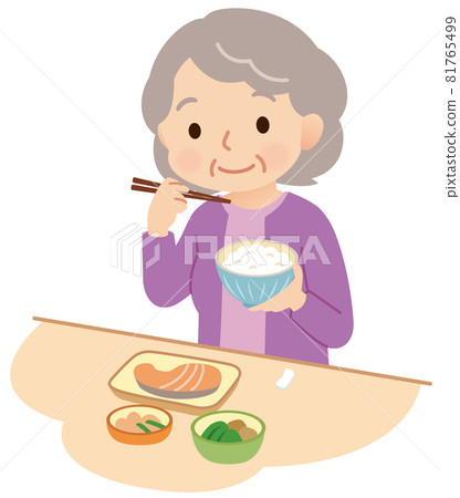 Elderly people eating healthy 81765499