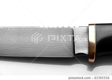Handmade beautiful hunting knife with a sharp gray blade 81765558