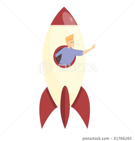Startup realization icon cartoon vector. Business launch 81766265
