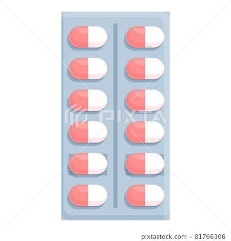 Antidepressant pack icon cartoon vector. Pill medication Antidepressant pack icon cartoon vector. Pill medication 81766306