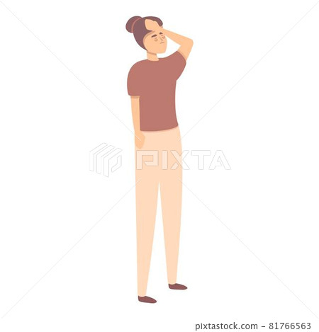 Jet lag tourist icon cartoon vector. Flight sleep Jet lag tourist icon cartoon vector. Flight sleep 81766563
