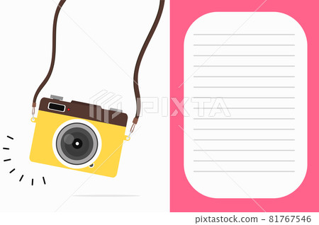 Hanging yellow camera with copy space 81767546