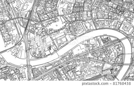 Urban modern landscape. Vector 81768438
