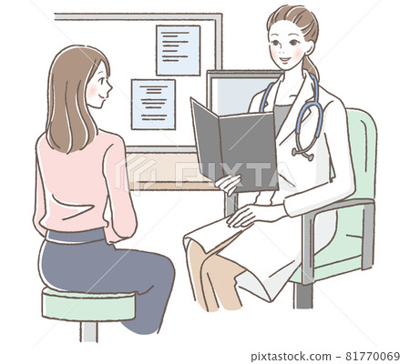 女醫生檢查病人 81770069