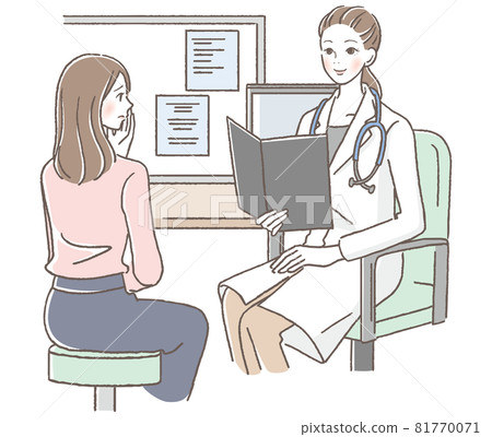 女醫生檢查病人 81770071