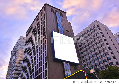 Seoul downtown billboard advertising mockup background 81770242