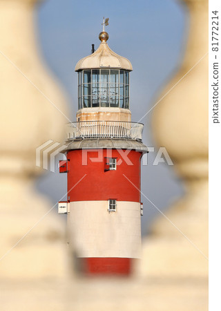 Eddystone lighthouse on Plymouth Hoe, Plymouth, Devon, England, UK 81772214