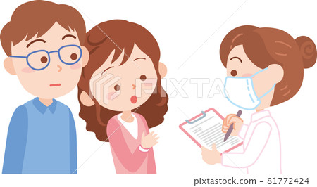 A young couple receiving a medical examination A young couple receiving a medical examination 81772424