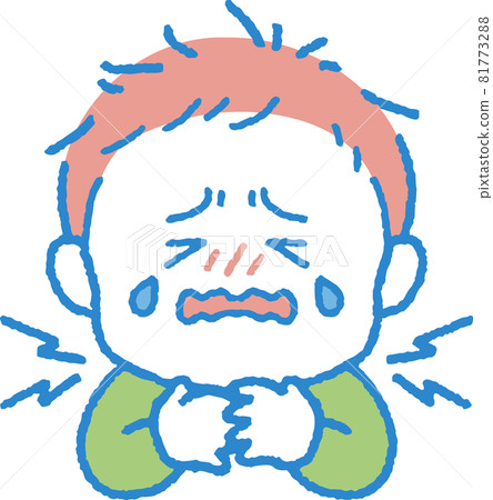 一個脖子/喉嚨痛的男孩的插圖 一個脖子/喉嚨痛的男孩的插圖 81773288