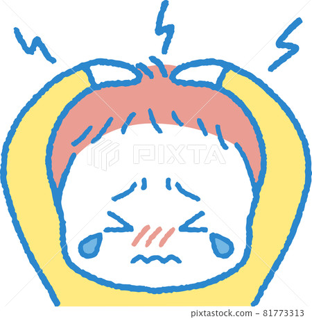 一個頭痛的男孩的插圖 一個頭痛的男孩的插圖 81773313