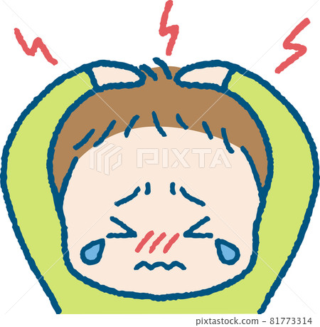 一個頭痛的男孩的插圖 81773314