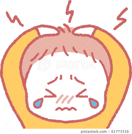 一個頭痛的男孩的插圖 一個頭痛的男孩的插圖 81773316