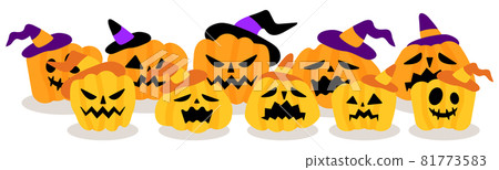 萬聖節南瓜(jack-o-lantern)向量圖素材 萬聖節南瓜(jack-o-lantern)向量圖素材 81773583