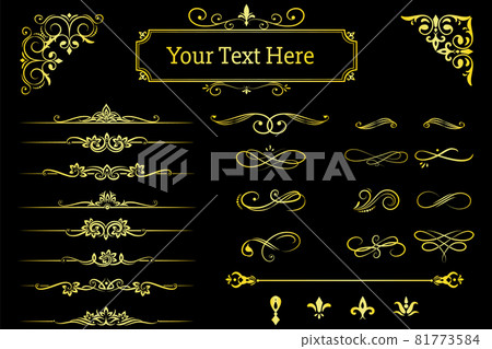 Vector design elements on the gradient background. Vector design elements on the gradient background. 81773584