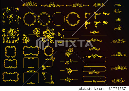 Vector design elements on the gradient background. 81773587