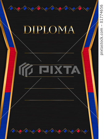 Vertical  frame and border with Cambodia flag 81774656