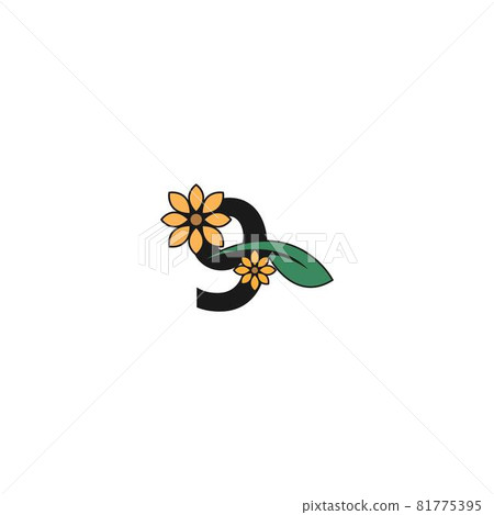 a number with flowers icon logo design vector a number with flowers icon logo design vector 81775395