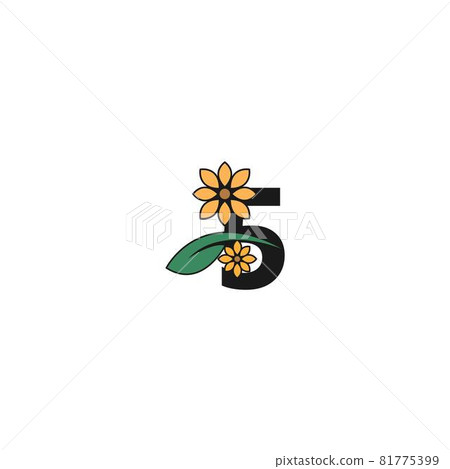 a number with flowers icon logo design vector a number with flowers icon logo design vector 81775399