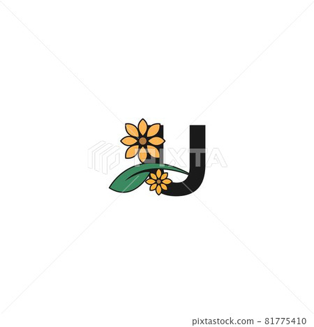 a letter with flowers icon logo design vector 81775410