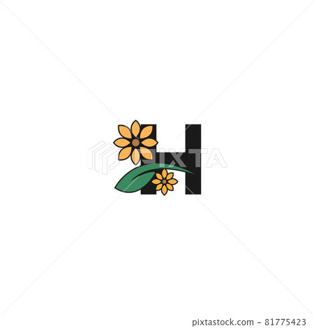 a letter with flowers icon logo design vector 81775423