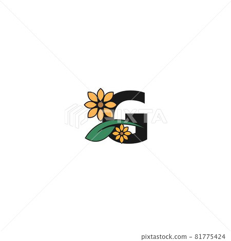 a letter with flowers icon logo design vector 81775424