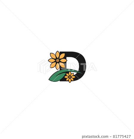 a letter with flowers icon logo design vector 81775427