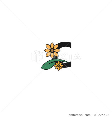 a letter with flowers icon logo design vector 81775428
