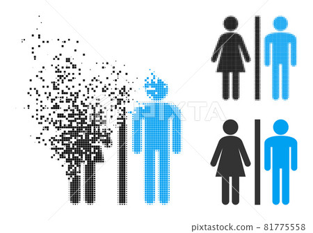 Dust and Halftone Pixel WC Persons Glyph Dust and Halftone Pixel WC Persons Glyph 81775558