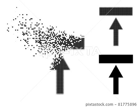 Fractured and Halftone Pixel Move Top Glyph 81775896