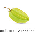 Carambola isolated on white background (Averrhoa carambola, star apple, starfruit) 81778172