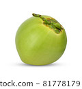Green coconut Fruit isolated on white background. 81778179