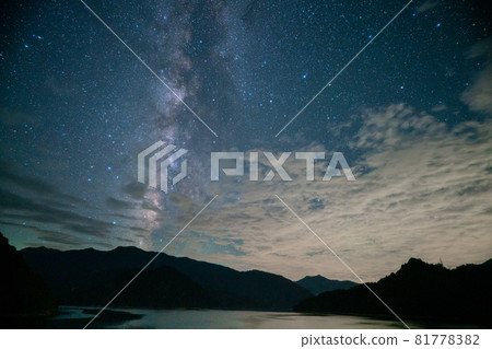 Milky Way and lake Milky Way and lake 81778382