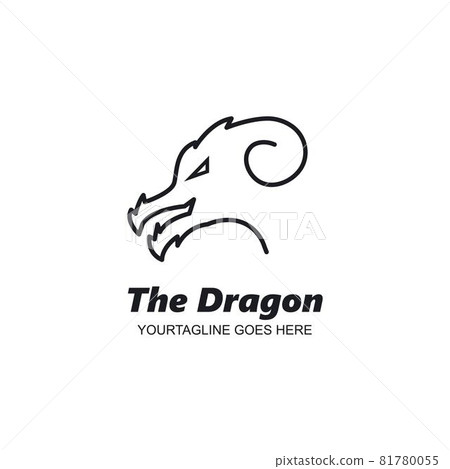 Dragon icon template vector illustration-插圖素材 [81780055] - PIXTA圖庫