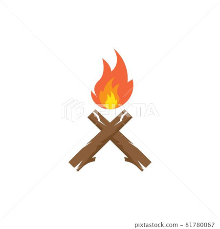 wood campfire vector icon illustration design 81780067