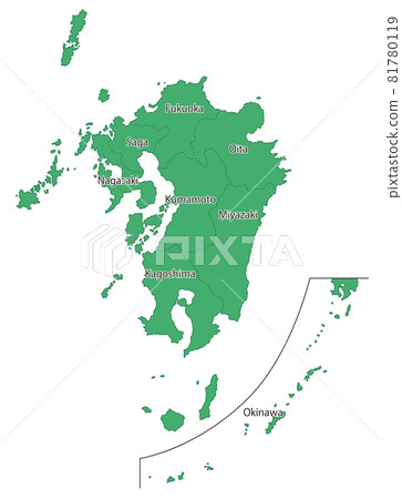 map of japan, kinki region, geography - Stock Illustration [81780119 ...