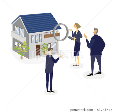 一個人診斷我家的向量圖 81781647