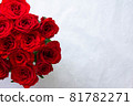Bouquet of red roses with copy space 81782271