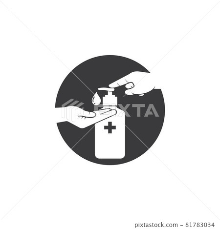 using hand sanitizer icon vector illustration design template using hand sanitizer icon vector illustration design template 81783034