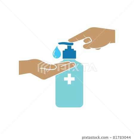 using hand sanitizer icon vector illustration design template using hand sanitizer icon vector illustration design template 81783044