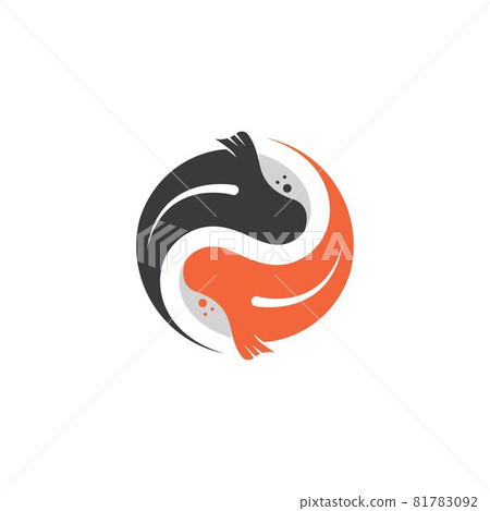 yin yang koi fish concept design vector icon illustration yin yang koi fish concept design vector icon illustration 81783092
