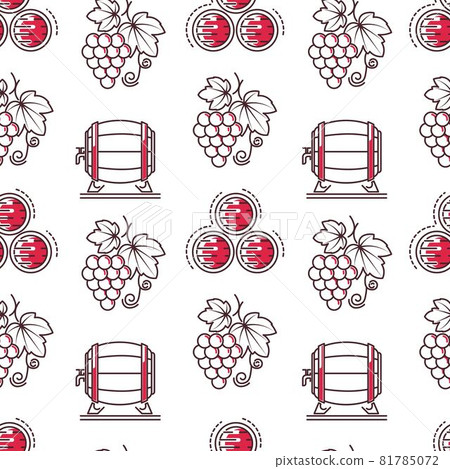 Wine tasting and making, winery seamless pattern Wine tasting and making, winery seamless pattern 81785072