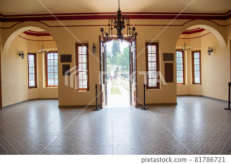 The entrance to the mansion of the lord of the large agricultural system in San Marti, Mexico 81786721