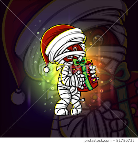 The mummy with the gift esport mascot design The mummy with the gift esport mascot design 81786735